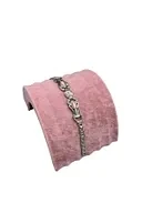 Süet Kumaş Pembe Renk 14 /11 Cm Bileklik Künye Standi ürün görseli