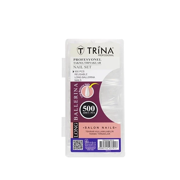 Trina Long Ballerina Takma Tırnaklar 500 Adet TRNNAIL0018 - 1