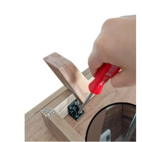 Plastik L Köşe Bağlantı Aparatı, L Plastik Gönye Köşebent Siyah 50 Adet - Resim 5