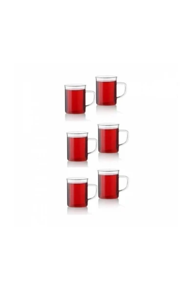 6 Lı Borosilikat Isıya Dayanıklı Termasil Bardak