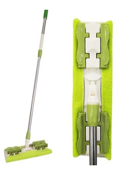 Mopu Fayans Cam Duvar Yüzey Temizlik Mikrofiber Mandallı Mop Xxl Slepy Islak Mendil Uyumlu - 3