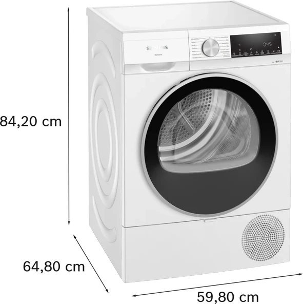 SİEMENS WQ42A201TR iQ300 Isı Pompalı Kurutma Makinesi 9 kg Beyaz - Resim 10