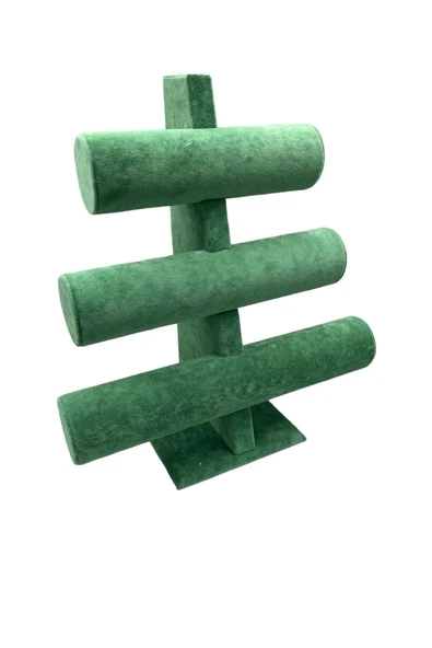 Süet Kumaş Yeşil Renk Üçlü 30/26cm Kademeli Bileklik-saat Sergileme Standı ürün görseli