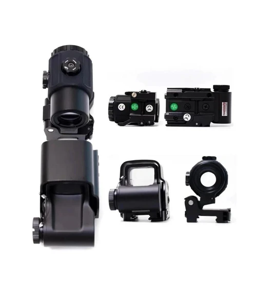 Nikula 558-G43 XPS2 Hedef İşaretleyici Red Dot - Holografik Nişangâh, 5x Büyütmeli Set-Siyah - Resim 3