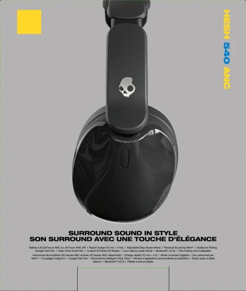 Skullcandy Hesh 540 Anc Kablosuz Kulaklık Siyah S6HAW-T740 - 9