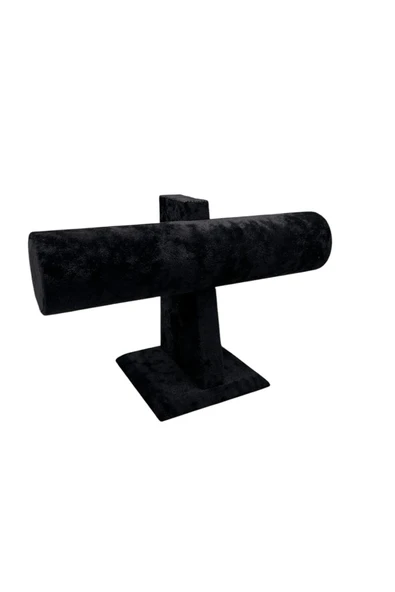 Süet Kumaş Siyah Renk Saat - Bileklik Sergileme Standı ürün görseli