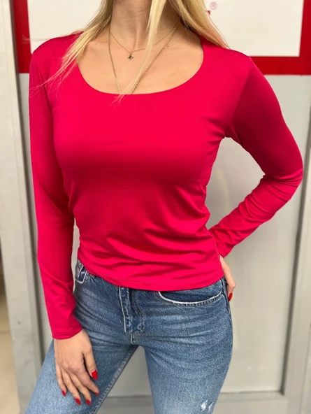 Micro Kare Yaka Body Fuşya - 211.504 ürün görseli