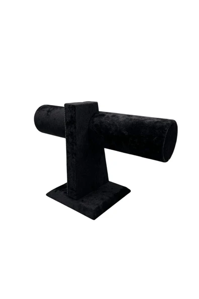 Süet Kumaş Siyah Renk Saat - Bileklik Sergileme Standı - Resim 2