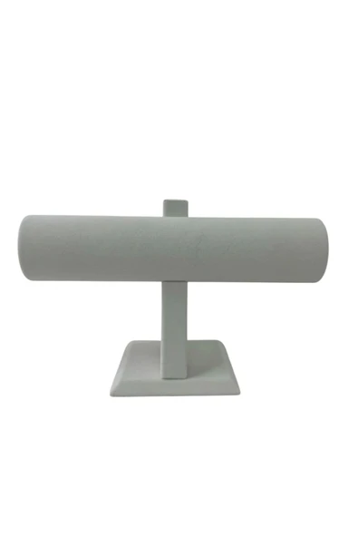 Süet Kumaş Krem Renk Saat - Bileklik Sergileme Standı - Resim 3