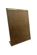 Süet Kumaş Sütlü Kahve Renk Tırnaklı Ayaklı 24/34 Cm Tesbih-Kolye-Zincir Sergileme Standı - 4