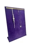 Süet Kumaş Mor Renk Tırnaklı Ayaklı 24/34 Cm Tesbih-Kolye-Zincir Sergileme Standı