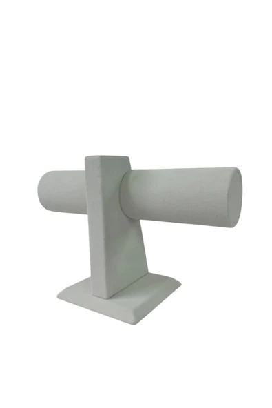 Süet Kumaş Krem Renk Saat - Bileklik Sergileme Standı - Resim 2