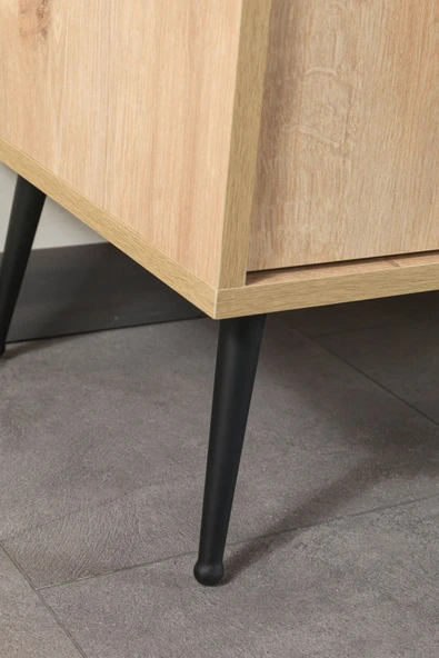 Evmo Home 4608 Şile Metal Ayaklı Metal Kulplu 160 Cm Konsol - Yemek Odası Safir - 7