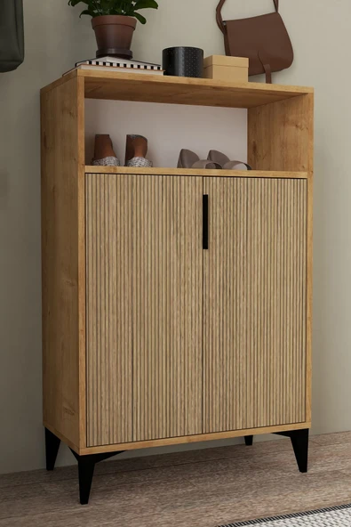 Evmo Home 1205 Ada Ayakkabılık 4 Raflı 2 Kapaklı Çok Amaçlı Dolap Yunus Safir - 4