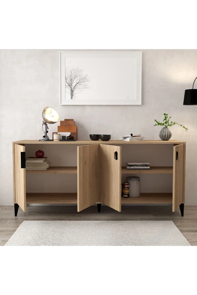 Evmo Home 4006 Deren Konsol 180 Cm Sepet - Tv Ünitesi - Yemek Odası - Kahve Köşesi - 2