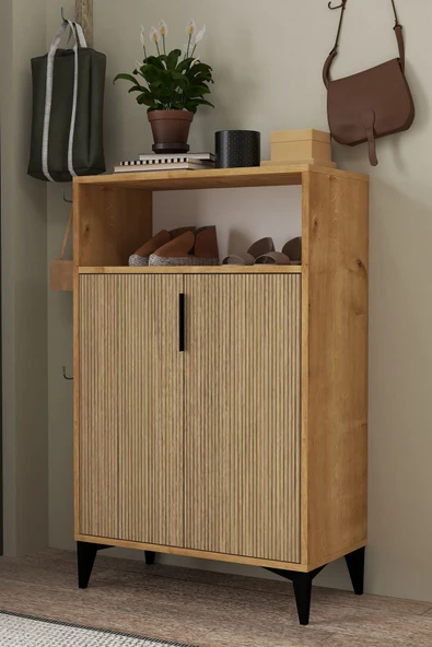 Evmo Home 1205 Ada Ayakkabılık 4 Raflı 2 Kapaklı Çok Amaçlı Dolap Yunus Safir