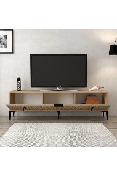 Evmo Home 3803 Neva Tv Ünitesi 180 Cm 3 Kapaklı Sepet - Yunus - 3