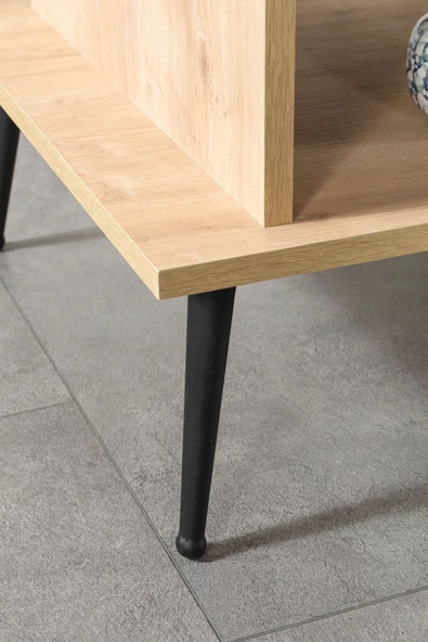 Evmo Home 2008 Şile Metal Ayaklı Orta Sehpa , Salon Sehpası Safir - 3