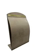 Süet Kumaş Yeşil Renk 34 cm / 24 cm Dik Bombeli Takı Standı - Resim 2