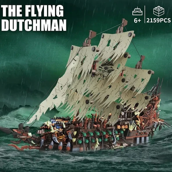 Korsan Gemisi Yapı Blokları Seti 2159 Parça Klasik Minyatür Model Kiti Yetişkinler İçin Mükemmel Hediye - Resim 6