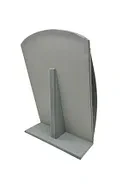 Süet Kumaş Gri Renk 34 cm / 24 cm Dik Bombeli Takı Standı - Resim 4