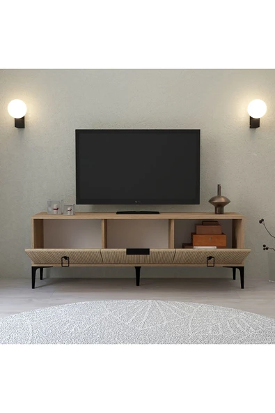 Evmo Home 3503 Neva TV Ünitesi 150 Cm 3 Kapaklı Yunus - Sepet - 2