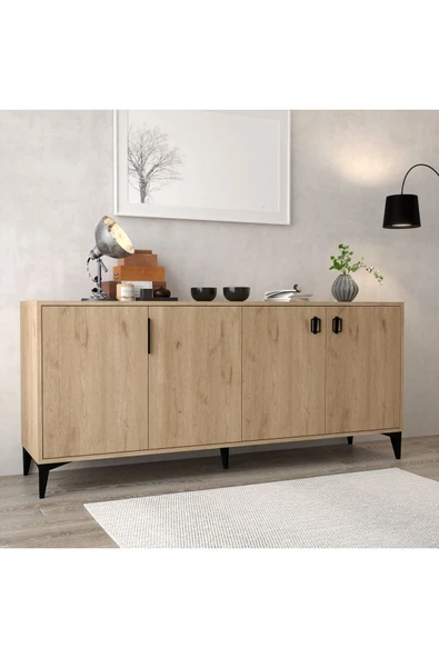 Evmo Home 4006 Deren Konsol 180 Cm Sepet - Tv Ünitesi - Yemek Odası - Kahve Köşesi - 4
