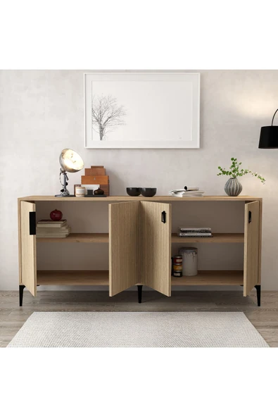 Evmo Home 4004 Neva Konsol 180 Cm Yunus - Sepet Konsol - Tv Ünitesi - Yemek Odası - 2