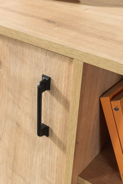 Evmo Home 4108 Şile Metal Ayaklı Metal Kulplu 100 Cm Konsol - Tv Ünitesi - Yemek Odası - Kahve Köşesi Safir - 6