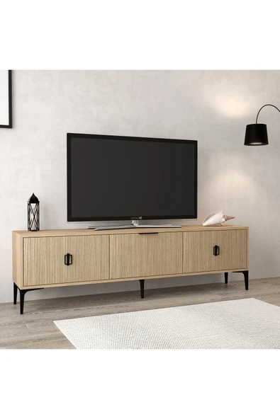 Evmo Home 3803 Neva Tv Ünitesi 180 Cm 3 Kapaklı Sepet - Yunus - 4