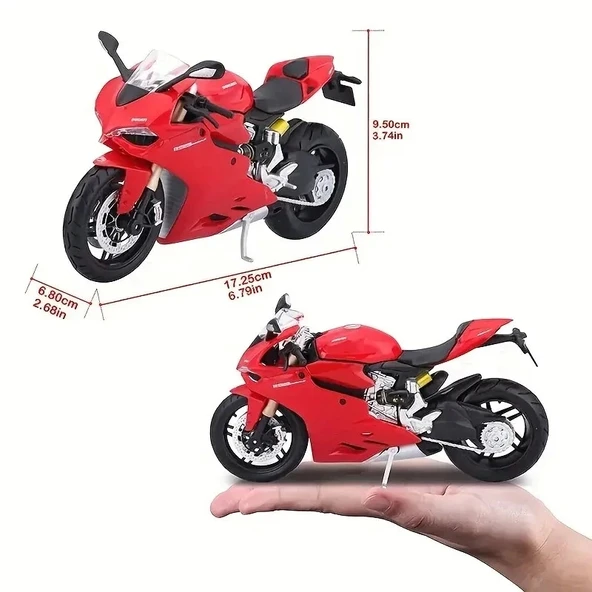 Maisto 1:12 Ölçekli Ducati 1199 Panigale Motosiklet Modeli - 2