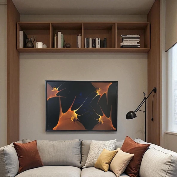 Dekoratif Soyut Tablo 70 x 100 cm CAN002 - Ev - Otel - Ofis - Hastahane - Kafe - Restoran Dekorasyonu