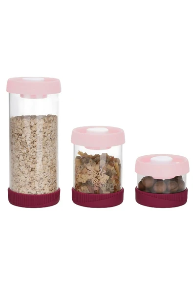 Vip Ahmet Yuvarlak Vakumlu Cam Saklama Kabı Seti, 3'lü Set (450 Ml+840 Ml+1500 Ml) ürün görseli