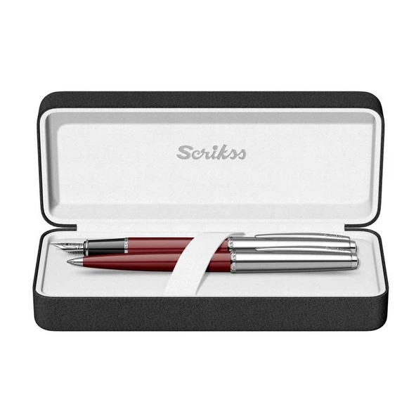 SCRIKSS TUKENMEZ+D.KALEM SET BORDO (78)