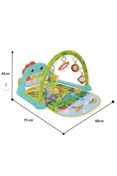 Babycim 0643 Piyanolu Dinazor Oyun Halısı Aktivite Oyun - 2