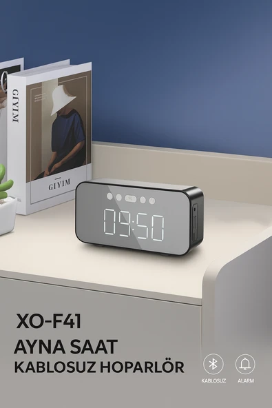 Çok Fonksiyonlu Akıllı Ayna Saat F41 Bluetooth 5.3 Hoparlör FM Radyo Alarm - 3
