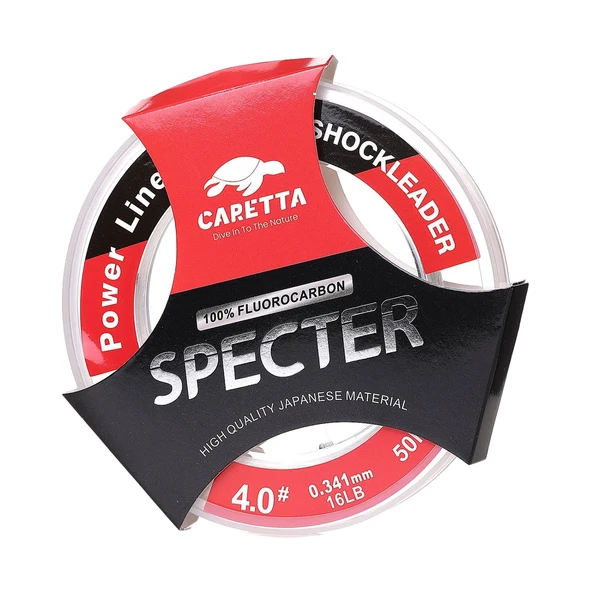 Caretta Caretta Specter Shock Leader Fluorocarbon Misina  0.341mm 7.25kg 50m ürün görseli 1