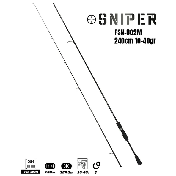 Fujin Sniper FSN-802M 240cm 10-40gr Spin Olta Kamışı ürün görseli