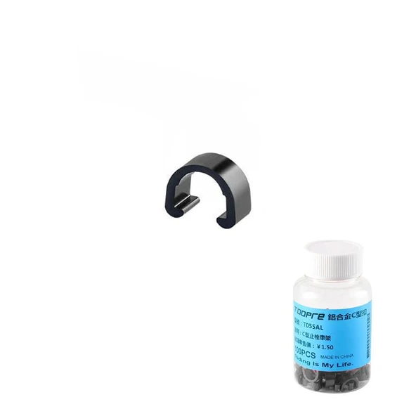 Bisiklet Kablo/Hortum Klipsi - TOOPRE, C-Klips, Alüminyum, Siyah, 10'lu Bisiklet Kablo Kelepçesi ürün görseli