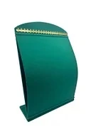 Süet Kumaş Yeşil Renk 34 Cm / 24 Cm Dik Bombeli Takı Standı - Resim 3