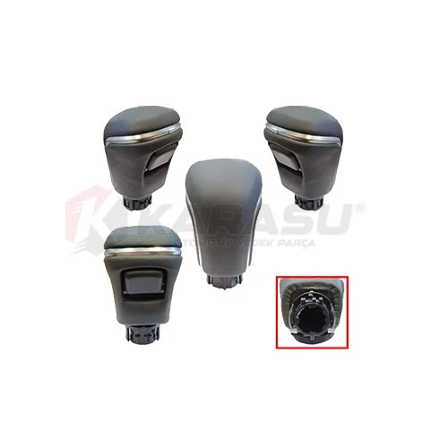 COROLLA YARİS OTOMATİK VİTES TOPUZU DERİ KAPLAMA GRİ ŞEMALI