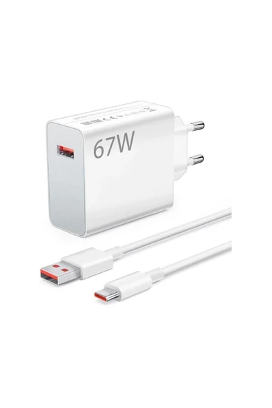 Turbo Hızlı Şarj Cihazı 67W Type-C Kablo Seti - 1