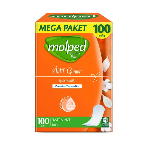 Molped Aktif Günler Günlük Ped 100 Adet - 2