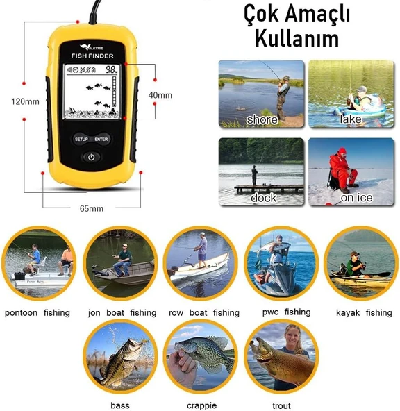 Valkyrie Taşınabilir Balık Bulucu 0,7-100m Derinlik Sonar - 2