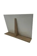 Süet Kumaş Sütlü Kahve Renk 24/34 Cm Enine Tırnaklı Ayaklı Tesbih-kolye-zincir Sergileme Standı - Resim 3