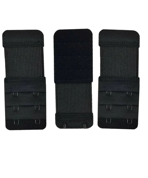 3 ADET Kadın Lastikli Sütyen Uzatma Kopçası Agraf/ek Aparatı - Resim 3