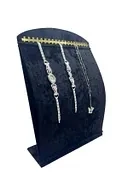 Süet Kumaş Siyah Renk 34 cm / 24 cm Dik Bombeli Takı Standı ürün görseli