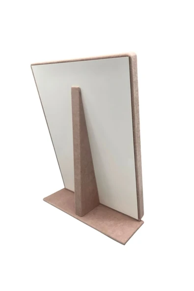 Süet Kumaş Tırnaklı Pembe Renk 34/24 Cm Ayaklı Tesbih Takı Stand - 4