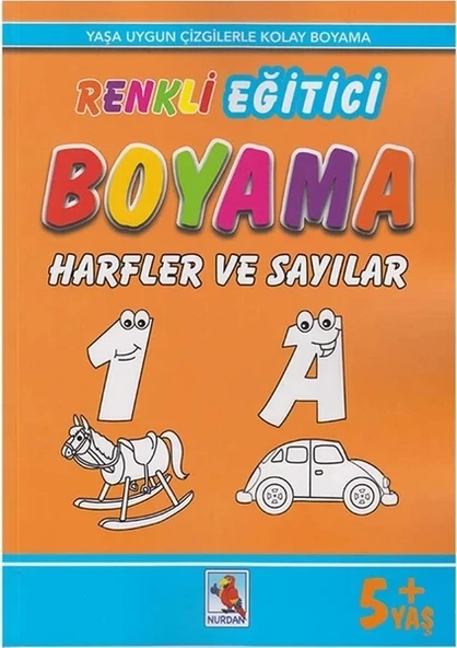 Renkli Eğitici Boyama Harfler Sayılar Nurdan Yayın