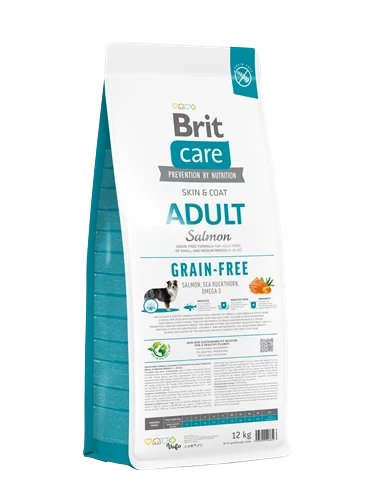 Brit Care Deri Ve Tüy Hassasiyeti Olan, Yetişkin Köpekler İçin, Tahılsız, Somonlu Kuru Mama 12 kg - Resim 4